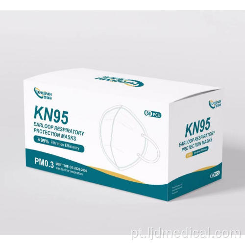 Máscara de proteção facial descartável com 5 camadas KN95